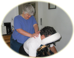 beachairmassage Bea Furman performing a chair massage